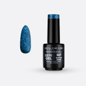 Pro. Ημιμόνιμο βερνίκι 15ml – #327 (Glitter Azure)