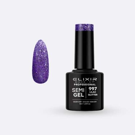 Ημιμόνιμο βερνίκι 8ml – #997 (Lilac Glitter)