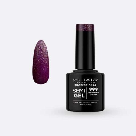 Ημιμόνιμο βερνίκι 8ml – #999 (Darkorchid Glitter)